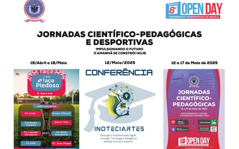 UnIA Promove Conhecimento e Carreira – Jornadas Científico-Pedagógicas e 8ª Edição do Open Day 2025 Marcam Agenda Académica em Maio e Aspiram Novas Conquistas